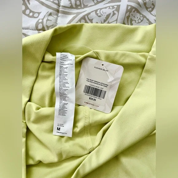 Yellow Fabletics Activewear Skirt - Picture 2 of 4